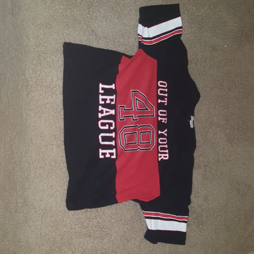 Out of your league crop shirt